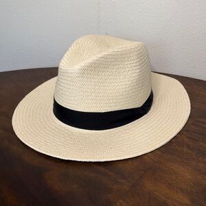 Rag & bone fedora hat white straw. Size M/L